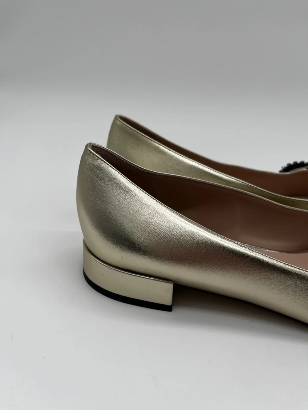 Valentino Garavani Gemstone Mary Jane Flats Jewel Metallic Gold -40 (US 10)